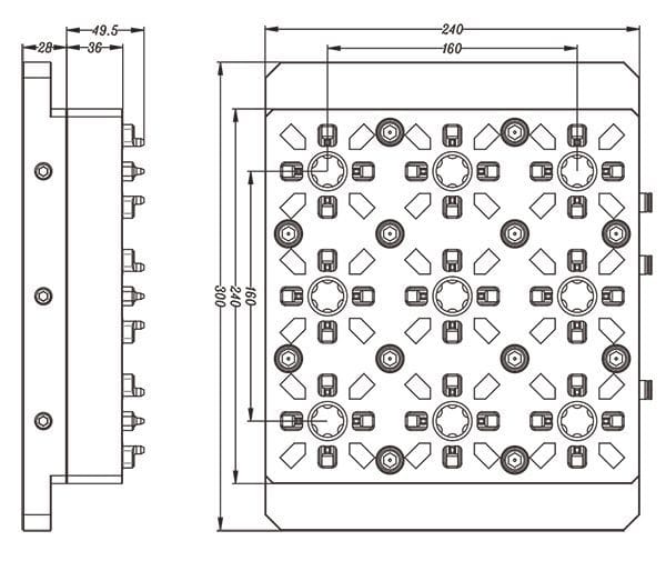 Erowa compatible 9 in 1 Tiny Pneumatic Chuck