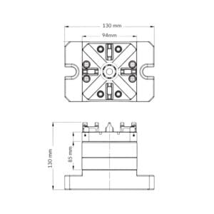 EROWA COMPATIBLE ER-007604 80mm Pnuematic CNC Chuck RHS-E4370 - Image 2