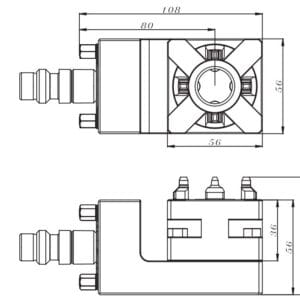 Erowa Extension arm UnoSet ER-020596 Compatible Vertical EDM Quick Chuck 50