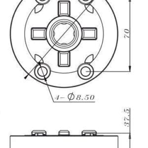 3R Compatible 3R-600.23-S D100 Manual Chuck