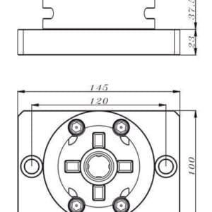 System 3R 3R-600.23-S Compatible D100 Manual Chuck with CNC Base