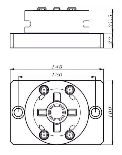 System 3R 3R-600.23-S Compatible D100 Manual Chuck with CNC Base