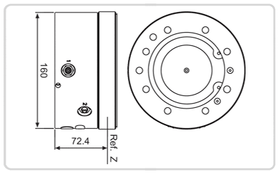 System 3R OEM 3R-680.1-2 Pneumatic chuck MacroMagnum