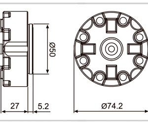 System 3R OEM 3R-SP15055 Macro Chuck Ground Flange