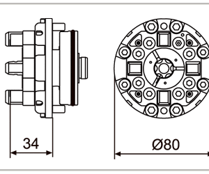 System 3R OEM 3R-SP18286 Pneumatic chuck MacroCombi
