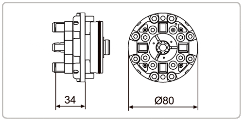 System 3R OEM 3R-SP18286 Pneumatic chuck MacroCombi