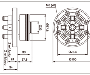 System 3R OEM 3R-SP19047 Pneumatic chuck MacroCombi