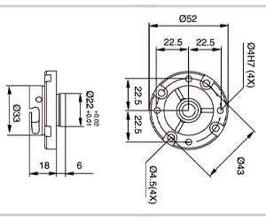 System 3R OEM 3R-SP19143 Manual chuck SS Macro Jr