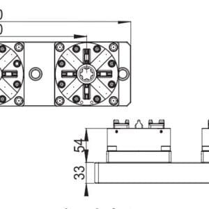 Erowa ITS chuck 100 P Inox ER-043124 CNC Pneumatic Triple Chuck Compatible 102X102
