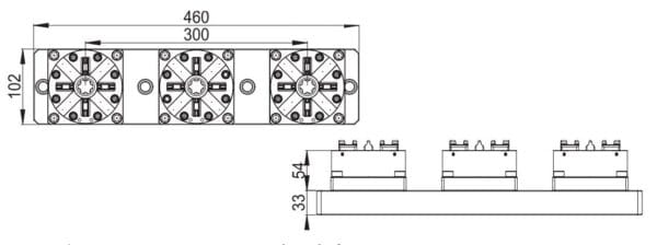 Erowa ITS chuck 100 P Inox ER-043124 CNC Pneumatic Triple Chuck Compatible 102X102