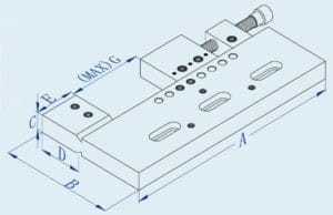 CNC Wire EDM machine vise - RHS-W5930