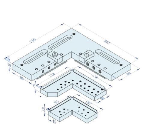 RHS Wire EDM Clamp machine square vise