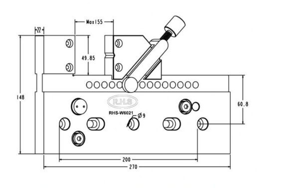 Adjustable bench vise RHS-W6021