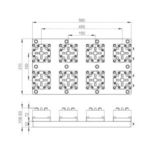 System 3R Compatible 8 in 1 CNC Pneumatic Chuck - Image 2