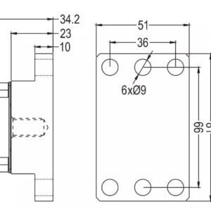 EROWA Compatible ER-010644 81X51 Uniplate Brass Electrode Holder - Image 2