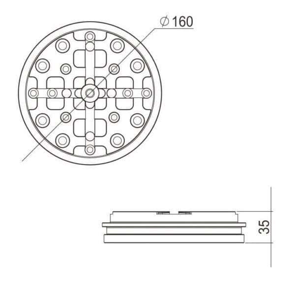 System 3R 3R-681.51 Pallet Compatible Ø156 mm 3Refix MacroMagnum