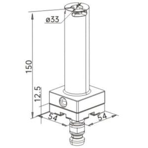 System 3R 3R-466.15033 Compatible Manual chuck adapter, Macro-MacroJunior - Image 5