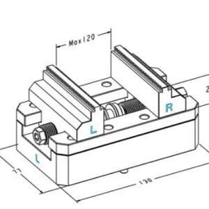 Self Centering Vise Precision for 5 Axis machining- 110mm