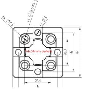 3R 3R-651.7E-S 54mm Pallet compatible Macro