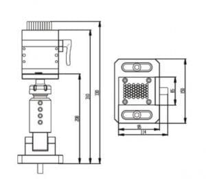 RHS 150x105 Extendable Flexible pins (manual)