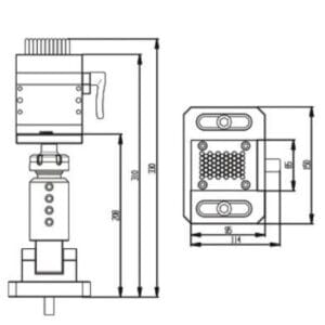RHS 150x105 Extendable Flexible pins (manual)