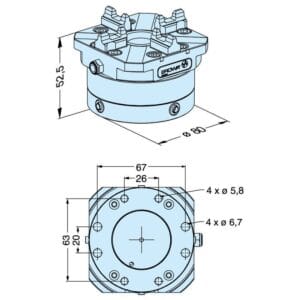 ER-007604 Erowa OEM Manual Rapid-Action Chuck NSF - Image 1