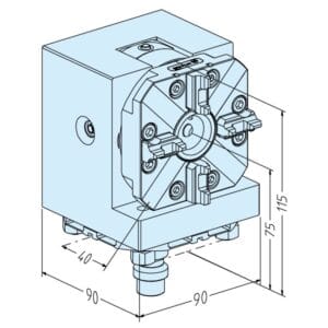 ER-007612 Erowa OEM Rapid-Action Chuck NSF on Angle Plate - Image 1