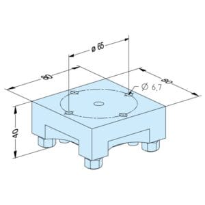 ER-010627 Erowa OEM Uniplate Alu 80 x 80, Set of 4 - Image 1