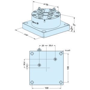 ER-045076 Erowa OEM ITS Chuck 100 P 118 x 118 - Image 1