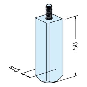ER-010497 Erowa OEM Square 15 Electrode Shaft M5, Set of 10 - Image 1