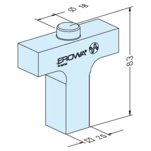 ER-010592 Erowa OEM Square 25 Alignment Rail - Image 1