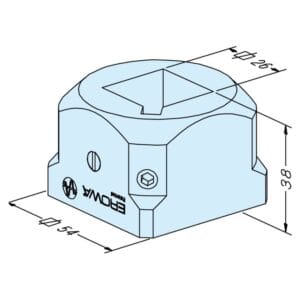 ER-010622 Erowa OEM Square 25 Holder, Front Part - Image 1