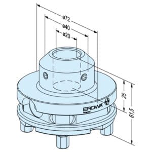 ER-035097 Erowa OEM Blank holder ø 20 / ø 72, Set of 6 - Image 1