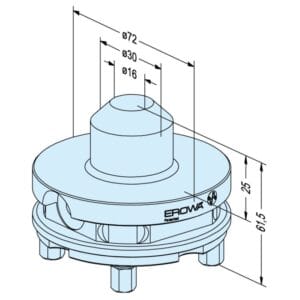ER-035117 Erowa OEM Blank Holder ø 72 without Borehole, Set of 6 - Image 1