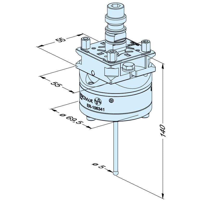 ER-106341 Erowa OEM Probe with Ball ø 5 mm on Extension 20 mm for Gripper C