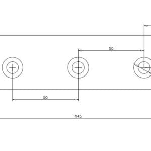 3R-200.1J-P1 Compatible Dovetail Reference element WEDM145mm