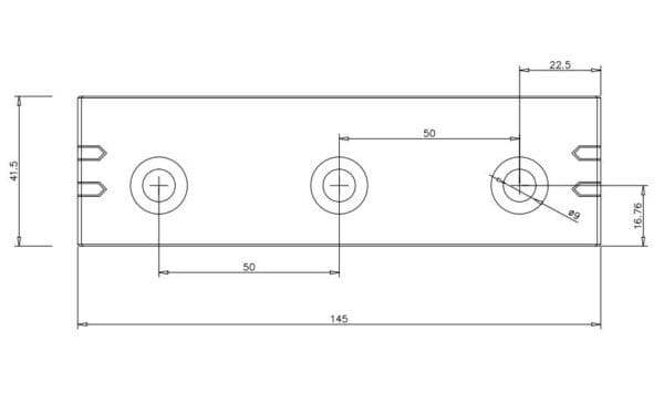 3R-200.1J-P1 Compatible Dovetail Reference element WEDM145mm