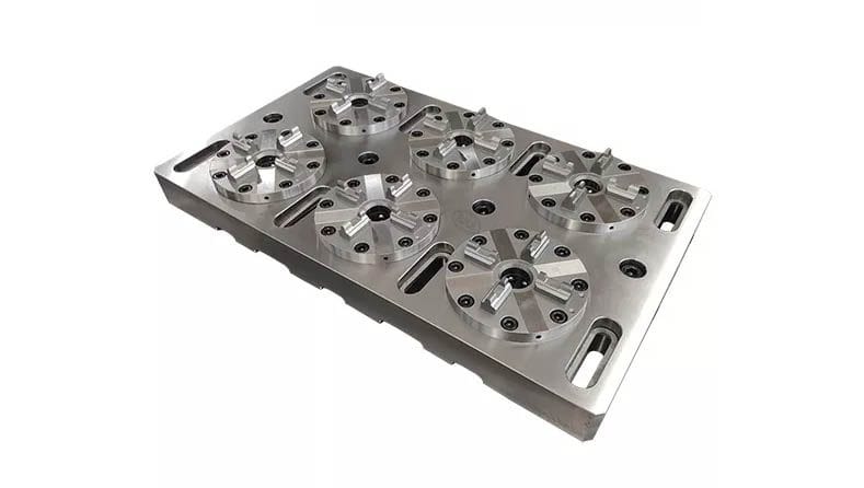 Erowa ER-035519 compatible 6 in 1 Optimized Pneumatic Chuck with CNC Base Plate