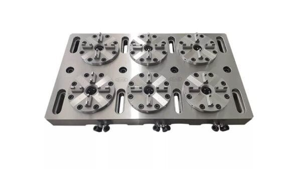 Erowa ER-035519 compatible 6 in 1 Optimized Pneumatic Chuck with CNC Base Plate