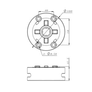 3R Compatible 3R-600.23-S D100 Manual Chuck - Image 4
