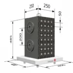 Erowa OEM ER-094454 MTS Mineral Cast Cube 250x250x485 mm
