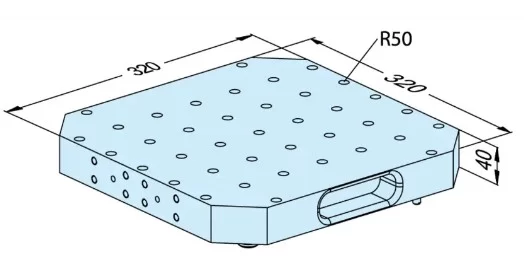 Erowa OEM ER-107510 UPC Pallet Alu R50 320 x 320 x 40
