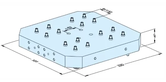 Erowa OEM ER-108155 UPC Pallet for LANG Vise, LANG Pitch 52