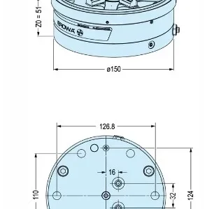 Erowa OEM ER-115290 PowerChuck P 150 with Air Ducts