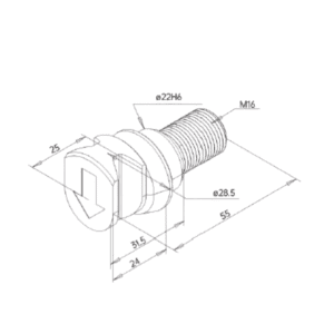 FCS compatible Hook clamping screw for module Dia. 80 mm - Image 2