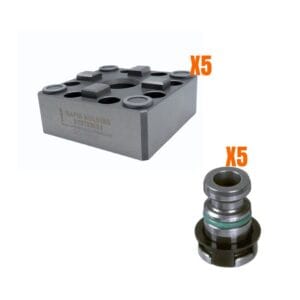 System 3R Compatible 3R-600.24-4RS Manual Chuck + Drawbars- Special Bundle Deal (5 Sets, Save 10%) - Image 1