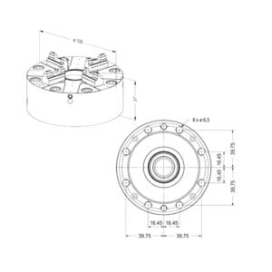Erowa ER-037970 compatible ITS Chuck 100 P w/o Base Plate - Image 4