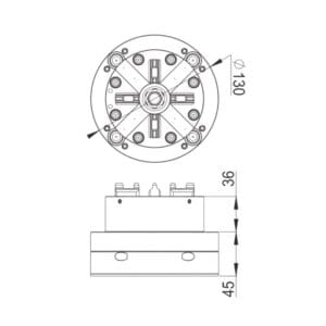 Erowa ER-037970 EDM Pneumatic Chuck compatible D100 RHS-E4334 - Image 4