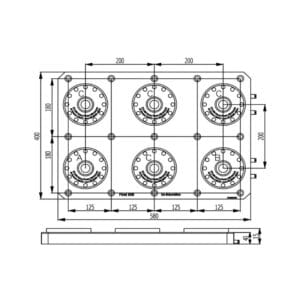 Erowa MTS ER-033900 ER-033902 Compatible 6-fold Base Plate - Image 2