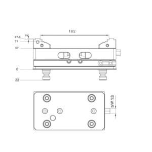 Zero point 5-Axis Self-Centering Vise 210x125 - PV125-125 Series - Image 3